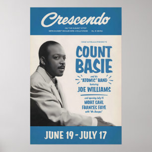 Affiche de jazz Count Basie - Live At the Crescend