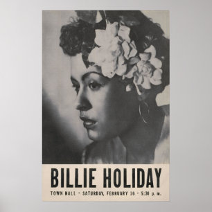 Affiche de jazz de Billie Holiday - Town Hall - 19