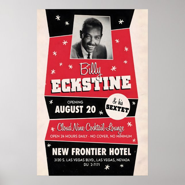 Affiche de jazz de Billy Eckstine - Sans couvertur (Devant)