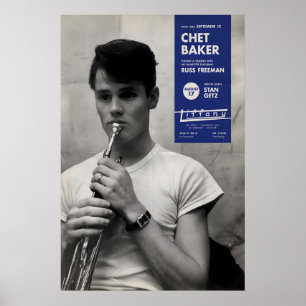 Affiche de jazz de Chet Baker - Tiffany Club - 195