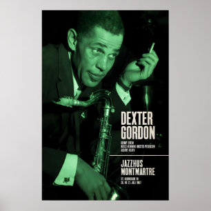 Affiche de jazz de Dexter Gordon - En concert au J