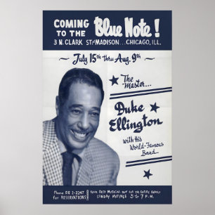Affiche de jazz de Duke Ellington - En concert au 