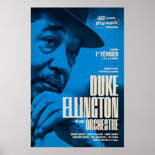 Affiche de jazz de Duke Ellington - Grand concert 