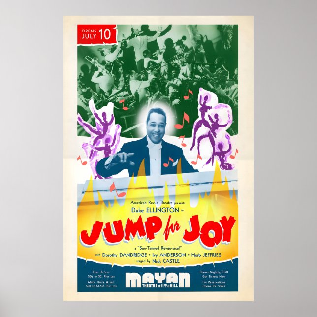 Affiche de jazz de Duke Ellington - Jump for Joy - (Devant)