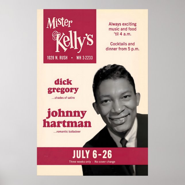 Affiche de jazz de Johnny Hartman - Mister Kelly's (Devant)