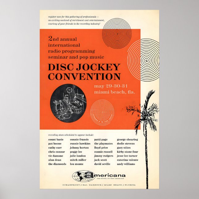 Affiche de jazz de la convention de DJ de Miami 19 (Devant)