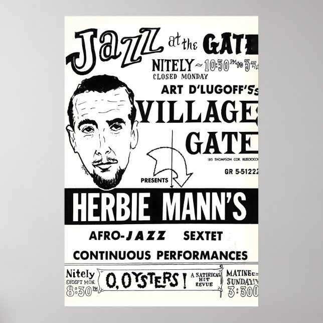 Affiche de jazz d'Herbie Mann - Comin' Home Baby (Devant)