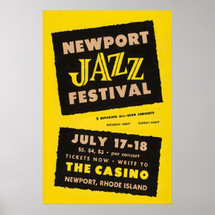 Affiche de jazz du festival de jazz de Newport 195