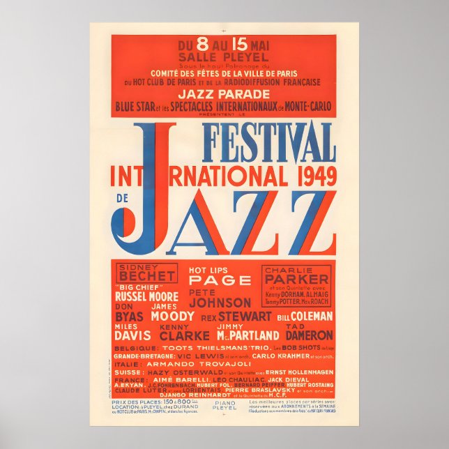 Affiche de jazz du Festival International de Jazz  (Devant)