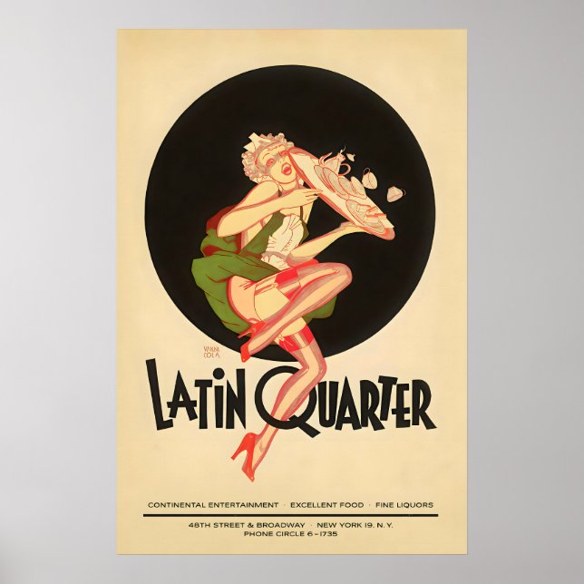 Affiche de jazz du Quartier Latin - Times Square - (Devant)