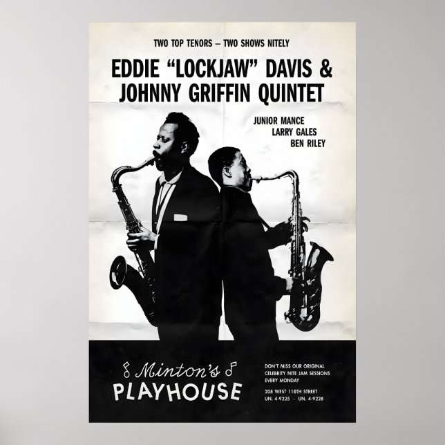 Affiche de jazz Eddie Lockjaw Davis - Johnny Griff (Devant)