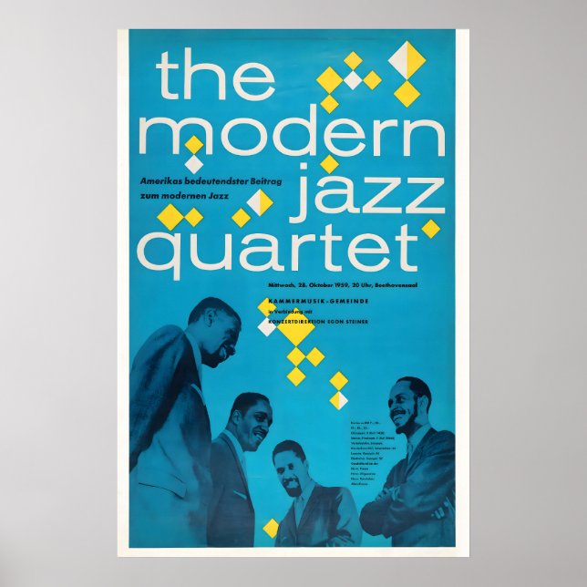Affiche de jazz Modern Jazz Quartet - Hanovre, All (Devant)