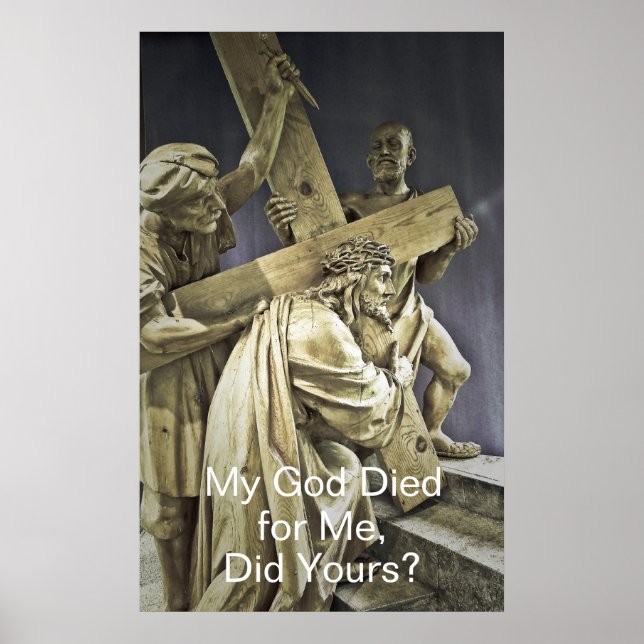 Affiche de Jésus-Christ portant la Croix (Devant)