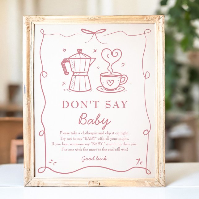 Affiche de jeu Bébé Rose en route Ne dites pas Béb (Créateur téléchargé)