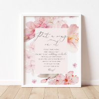 Affiche de jeu de cerisier en fleurs mets un annea