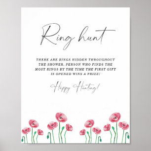 Affiche de jeu de chasse aux anneaux de mariage d'