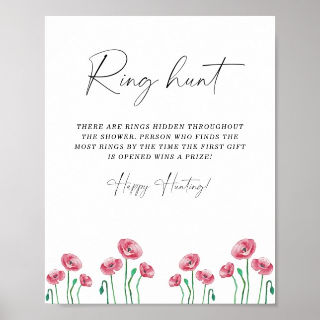 Affiche de jeu de chasse aux anneaux de mariage d' (Devant)