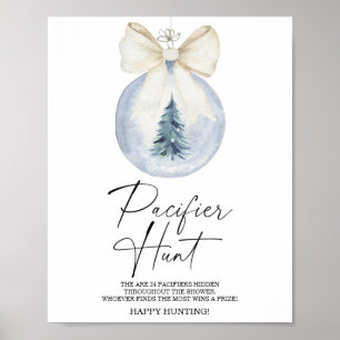 Affiche de jeu de chasse aux sucettes d'hiver pour