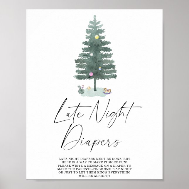 Affiche de jeu de couches de nuit d'hiver (Devant)