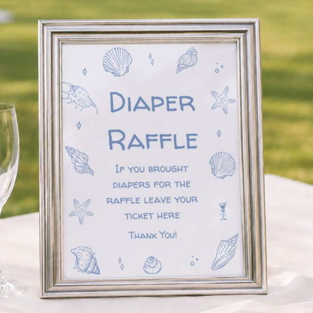 Affiche de jeu de diaper pour Baby Shower Bleu de  (Créateur téléchargé)