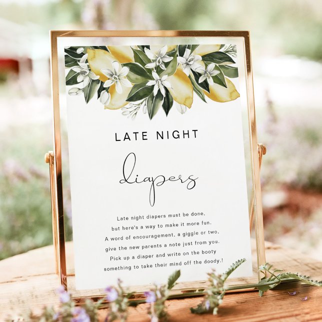Affiche de jeu de langes DAHLIA Lemon Late Night (Créateur téléchargé)