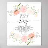 Affiche de jeu de l'anneau de douche de mariage Pa