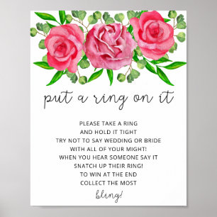 Affiche de jeu Floral blush mettez un anneau dessu