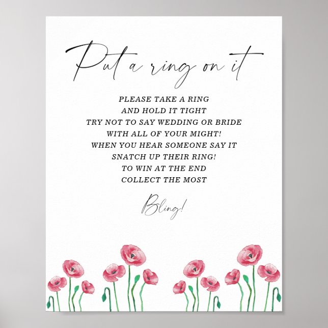 Affiche de jeu Floral spring met un anneau sur ell (Devant)