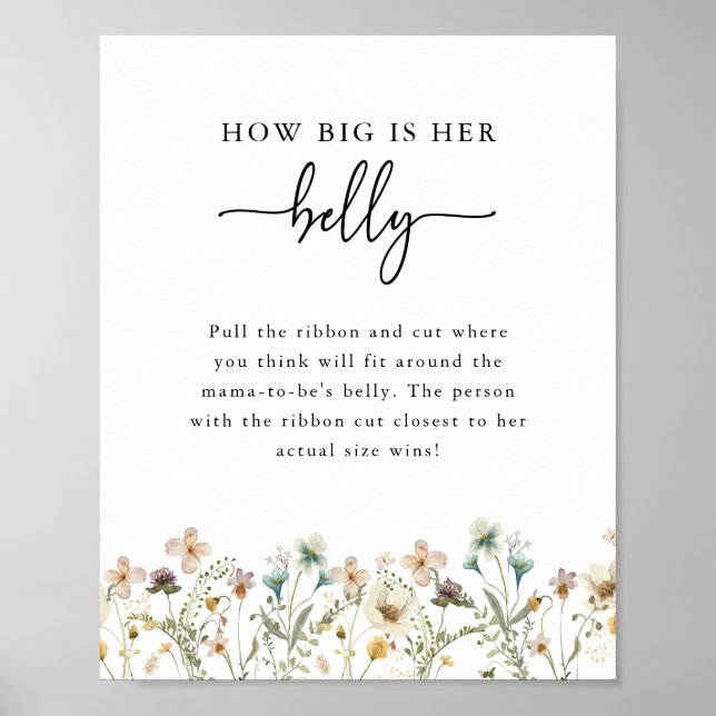 Affiche de jeu pour Baby Shower Floral (Devant)