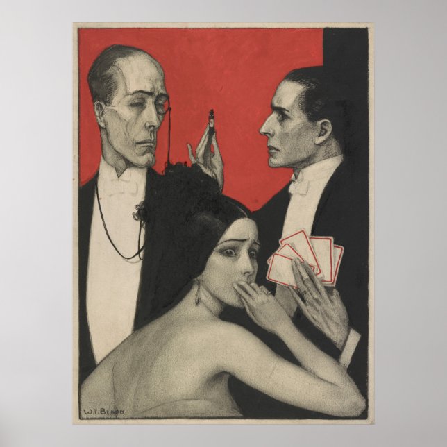 Affiche de jeux de cartes (Devant)