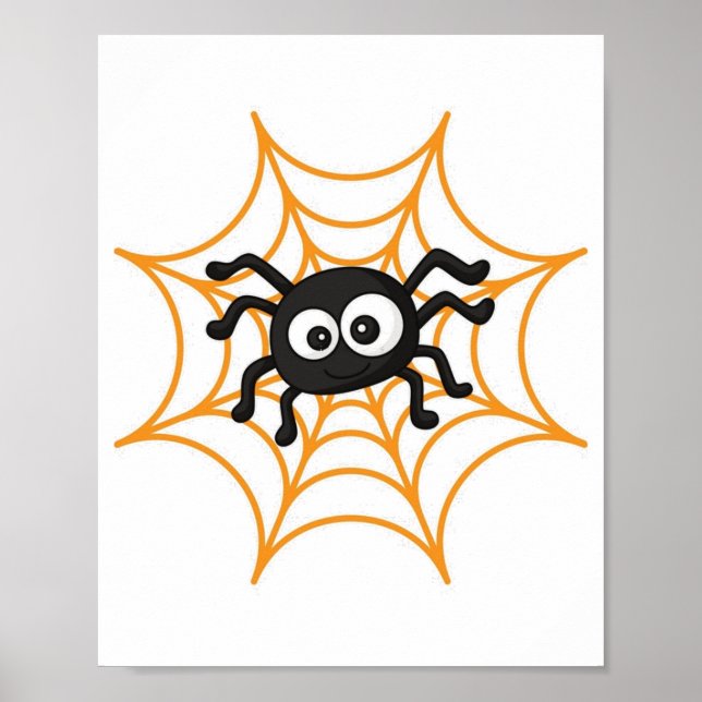 Affiche de jolie araignée d'Halloween (Devant)