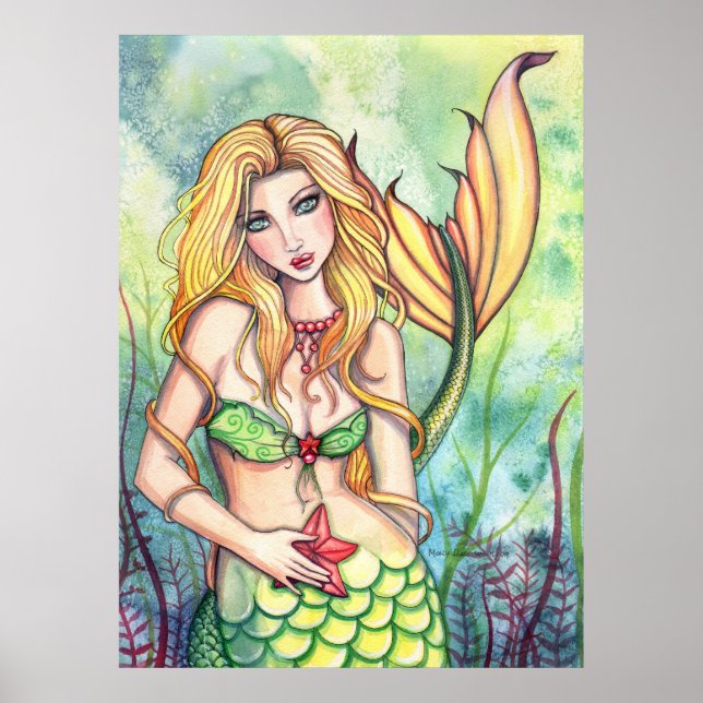 Affiche de jolie sirène par Molly Harrison (Devant)