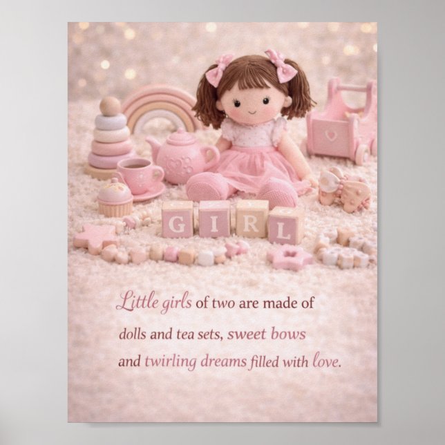 Affiche de jouet pour petite fille – Mignonne à de (Devant)