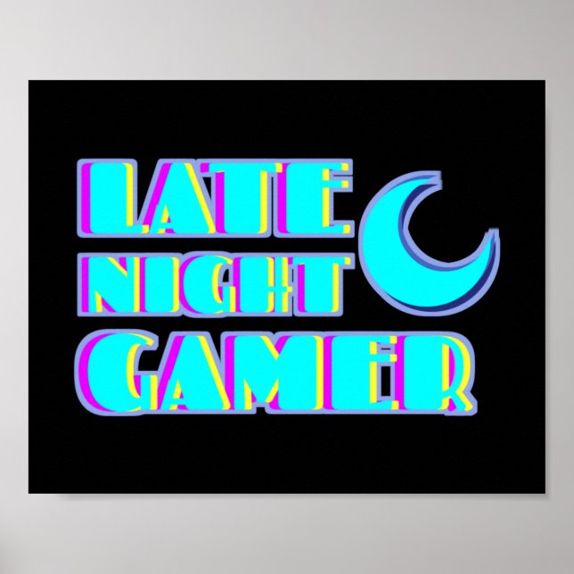 Affiche de joueur de pépin néon | Art Synthwave (Devant)