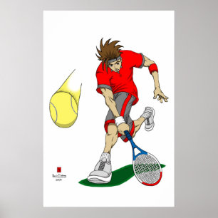 Affiche de joueur de tennis
