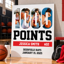 Affiche de joueur marqueur de 1000 points de carri