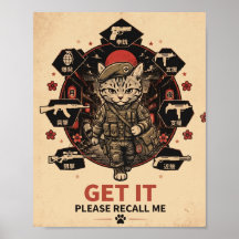 Affiche de joueur Soldat Tactique Chat S'il Vous P