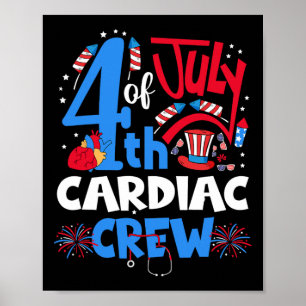 Affiche De Juillet Équipage Cardiaque Infirmière Cardiaque