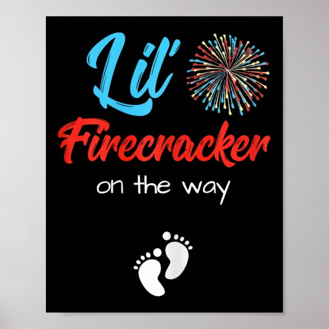 Affiche De Juillet Grossesse Chemise Lil' Firecracker Sur  (Devant)