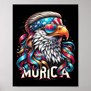 Affiche De Juillet Patriotic Funny Eagle Juillet 4 Usa Mur