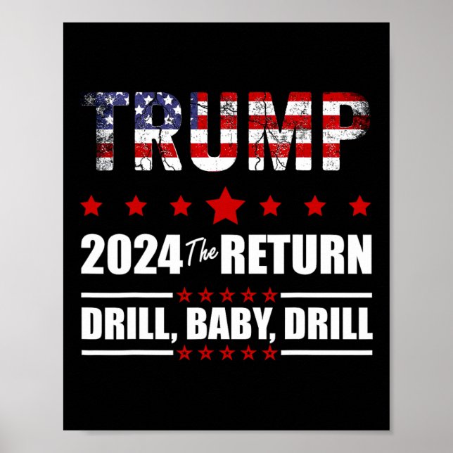 Affiche De Juillet Trump 2024 Drill Ba (Devant)