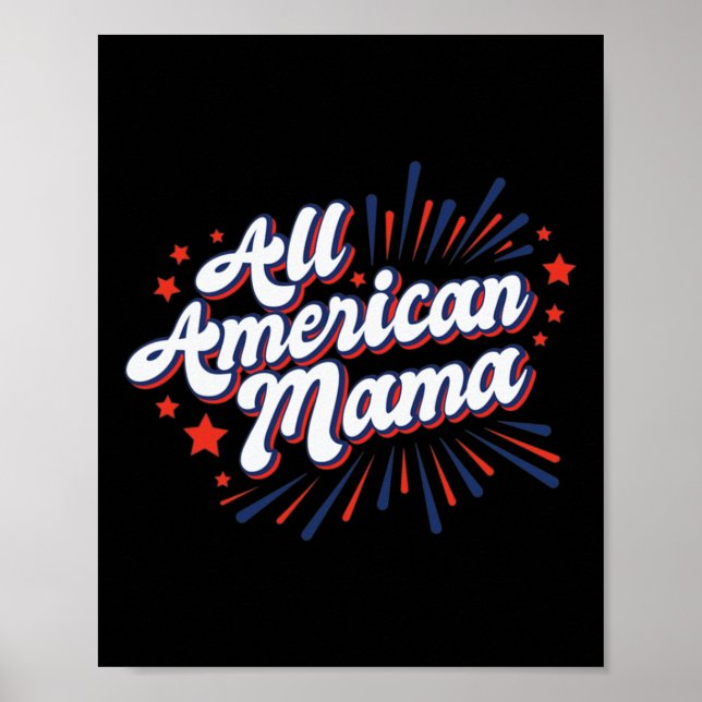 Affiche De Juillet Usa Independence Day - Toute la maman a (Devant)