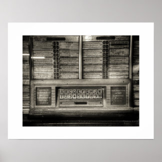 Affiche de jukebox sépia