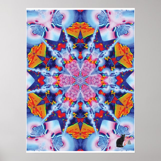Affiche de kaléidoscope de collage cinétique Utopi (Devant)