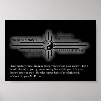 Affiche de karaté inspirant