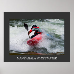 Affiche de kayak de Whitewater