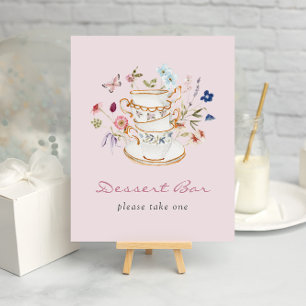 Affiche de la barre de dessert rose