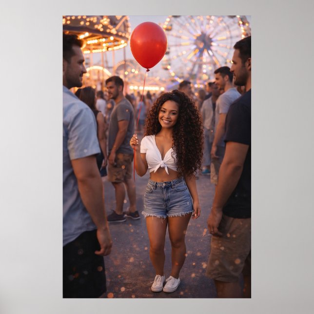 Affiche de la beauté de parc d'attractions au ball (Devant)