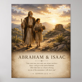 Affiche de la Bible Abraham & Isaac