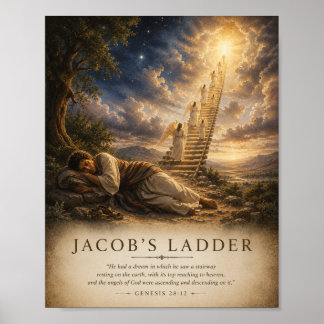 Affiche de la Bible de l'échelle de Jacob